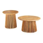 Design dohányzóasztal Wadeline akác 2 db-os szett