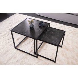   Oldalsó asztal szett Maille 50 cm márvány utánzat - 2 részes 