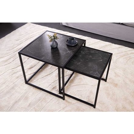 Oldalsó asztal szett Maille 50 cm márvány utánzat - 2 részes 