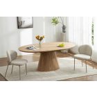 Design bővíthető étkezőasztal Valdina 160-200 cm ovális tölgy  