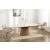 Design bővíthető étkezőasztal Valdina 160-200 cm ovális tölgy / fehér márvány 
