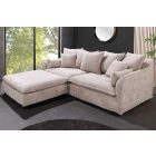 Stílusos puff Eden 100 cm pezsgő bouclé