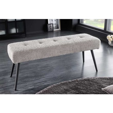 Design ülőpad Bailey 100 cm szürkés bézs pezsgő bouclé