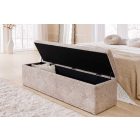 Stílusos ülőpad Spectacular 140 cm szürkés bézs pezsgő bouclé