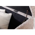 Stílusos ülőpad Spectacular 140 cm szürkés bézs pezsgő bouclé