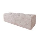 Stílusos ülőpad Spectacular 140 cm szürkés bézs pezsgő bouclé