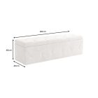 Stílusos ülőpad Spectacular 140 cm szürkés bézs pezsgő bouclé