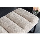 Stílusos ülőpad Halle 108 cm bouclé szürkés bézs pezsgő