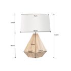 Asztali lámpa Nuvia 60 cm teakfa