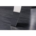 Stílusos dohányzóasztal Rococo 100 cm üveg teakfa / ezüst