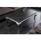 Stílusos dohányzóasztal Rococo 100 vm fekete szinterezett kő / ezüst 