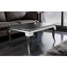 Stílusos dohányzóasztal Rococo 100 vm fekete szinterezett kő / ezüst 