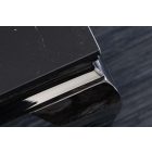 Stílusos dohányzóasztal Rococo 100 vm fekete szinterezett kő / ezüst 