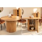 Stílusos kör étkezőasztal Valette 120 cm rejtett tárolóval mangó 