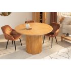 Stílusos kör étkezőasztal Valette 120 cm rejtett tárolóval mangó 