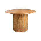 Stílusos kör étkezőasztal Valette 120 cm rejtett tárolóval mangó 