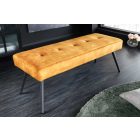 Design ülőpad Bailey 100 cm mustársárga bársony