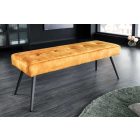 Design ülőpad Bailey 100 cm mustársárga bársony