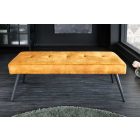 Design ülőpad Bailey 100 cm mustársárga bársony