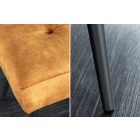 Design ülőpad Bailey 100 cm mustársárga bársony