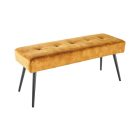 Design ülőpad Bailey 100 cm mustársárga bársony