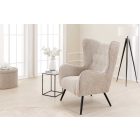 Design fotel Rotterdam szürkés bézs bouclé