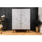 Design magas komód Dalton II 120 cm fekete fehér mangó