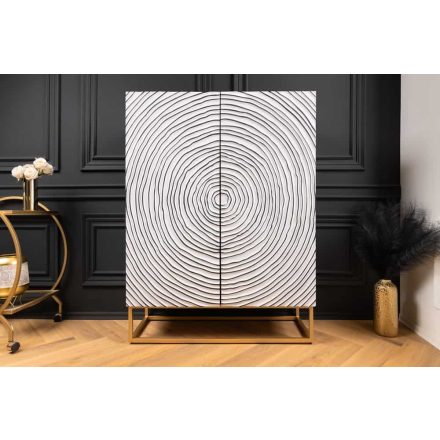 Design magas komód Dalton II 120 cm fekete fehér mangó