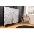 Design magas komód Dalton II 120 cm fekete fehér mangó