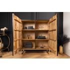 Design magas komód Dalton II 120 cm fekete fehér mangó