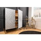 Design magas komód Dalton II 120 cm fekete fehér mangó