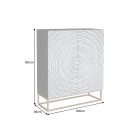 Design magas komód Dalton II 120 cm fekete fehér mangó