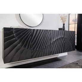 Design komód Shayla 177 cm függő fekete mangó 