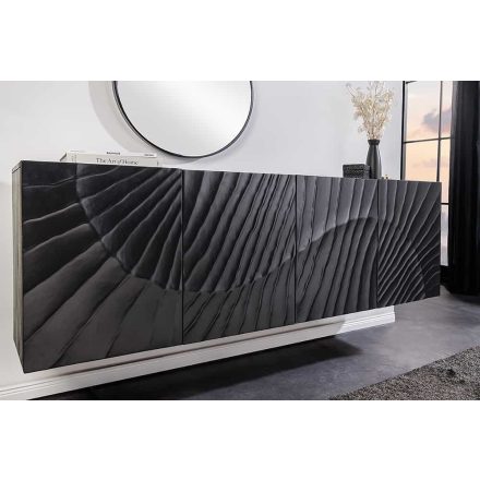 Design komód Shayla 177 cm függő fekete mangó 