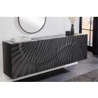 Design komód Shayla 177 cm függő fekete mangó 