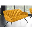 Design ülőpad Vallerina 165 cm mustársársárga bársony