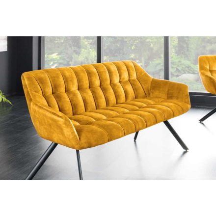 Design ülőpad Vallerina 165 cm mustársársárga bársony