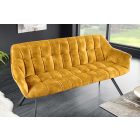 Design ülőpad Vallerina 165 cm mustársársárga bársony