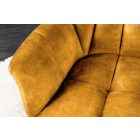 Design ülőpad Vallerina 165 cm mustársársárga bársony