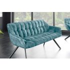 Design ülőpad Vallerina 165 cm kékeszöld bársony