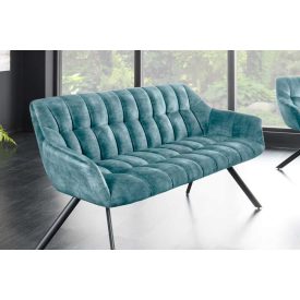 Design ülőpad Vallerina 165 cm kékeszöld bársony