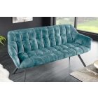 Design ülőpad Vallerina 165 cm kékeszöld bársony