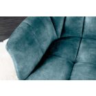 Design ülőpad Vallerina 165 cm kékeszöld bársony