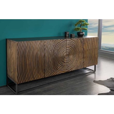 Design komód Dalton II 180 cm fekete barna mangó