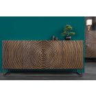 Design komód Dalton II 180 cm fekete barna mangó