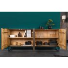 Design komód Dalton II 180 cm fekete barna mangó