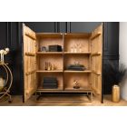 Magas komód Raven 120 cm 3D mozaik fekete fehér mangó