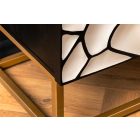 Magas komód Raven 120 cm 3D mozaik fekete fehér mangó