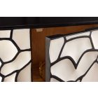 Magas komód Raven 120 cm 3D mozaik fekete fehér mangó