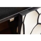 Stílusos komód Raven 180 cm 3D mozaik fekete fehér mangó